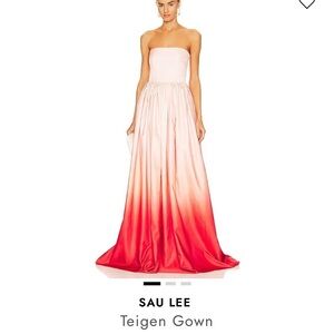 Sau Lee Women's Pink and Red Maxi Dress